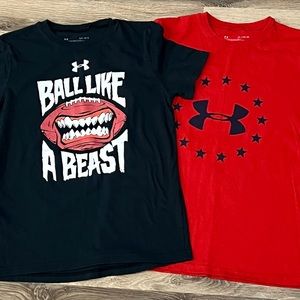 2 Under Armour Shirts YL